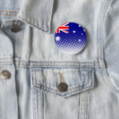vlag van Australië met halftooneffect Ronde Button 5,7 Cm (In situ)