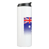 vlag van Australië met halftooneffect Thermosbeker (Gedraaid links)