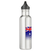 vlag van Australië met halftooneffect Waterfles (Links)
