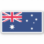 Vlag van Australië op maat gesneden Sticker (Voorkant)