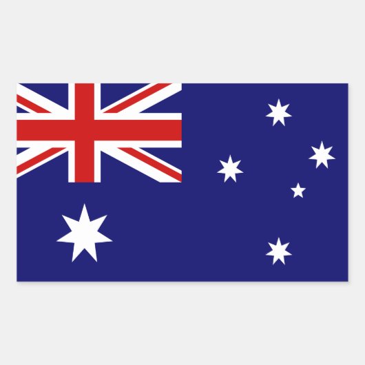 Vlag van Australië Rechthoekige Sticker (Voorkant)