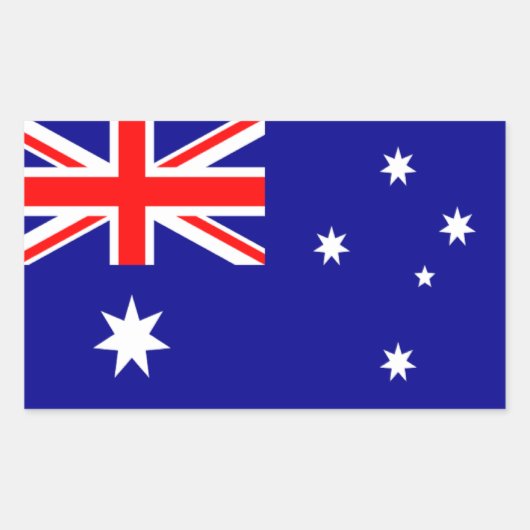 Vlag van Australië Rechthoekige Sticker (Voorkant)
