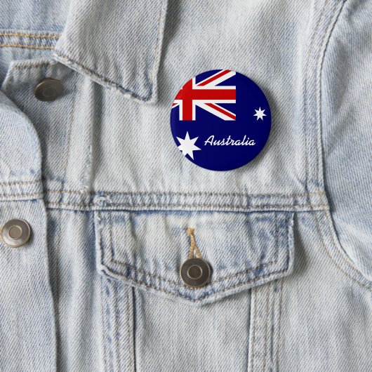 Vlag van Australië Ronde Button 5,7 Cm (In situ)