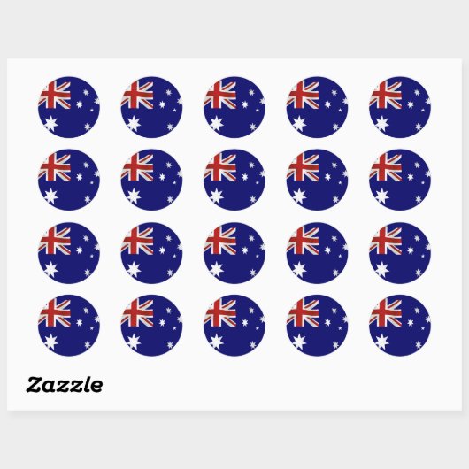 Vlag van Australië Ronde Sticker (Vel)