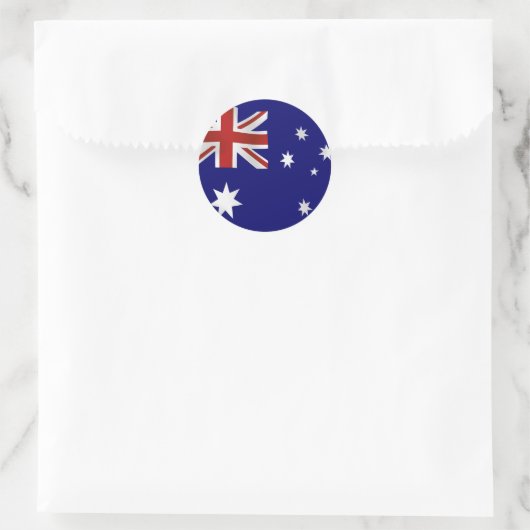 Vlag van Australië Ronde Sticker (Tas)