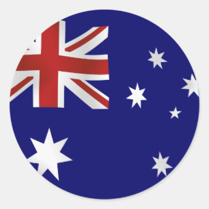 Vlag van Australië Ronde Sticker