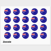 Vlag van Australië Ronde Sticker (Vel)