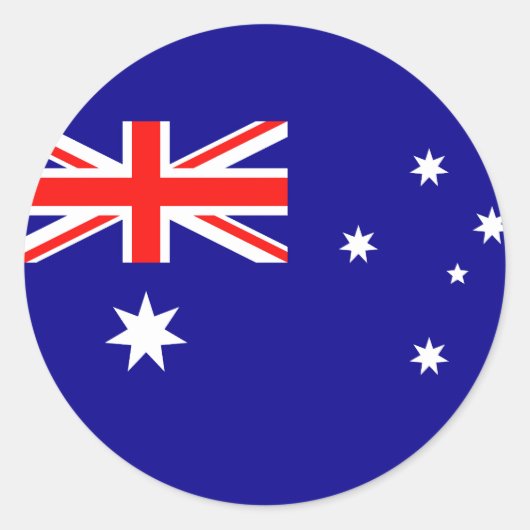 Vlag van Australië Ronde Sticker (Voorkant)