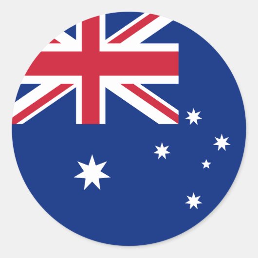 Vlag van Australië Ronde Sticker (Voorkant)