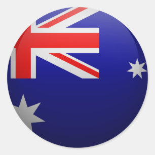 Vlag van Australië Ronde Sticker