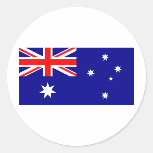 Vlag van Australië Ronde Sticker (Voorkant)