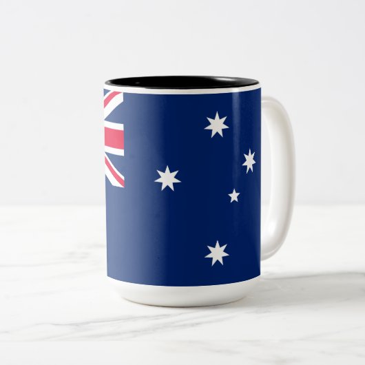Vlag van Australië Tweekleurige Koffiemok (Voorkant rechts)