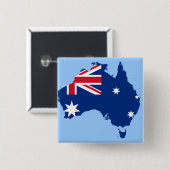 vlag van australië vierkante button 5,1 cm (Voorkant /achterkant)