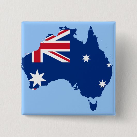 vlag van australië vierkante button 5,1 cm (Voorkant)