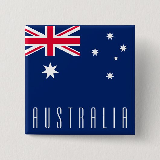 Vlag van Australië Vierkante Button 5,1 Cm (Voorkant)