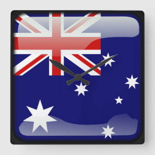 Vlag van Australië Vierkante Klok