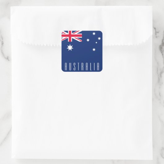 Vlag van Australië Vierkante Sticker (Tas)