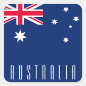 Vlag van Australië Vierkante Sticker (Voorkant)