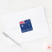 Vlag van Australië Vierkante Sticker (Envelop)