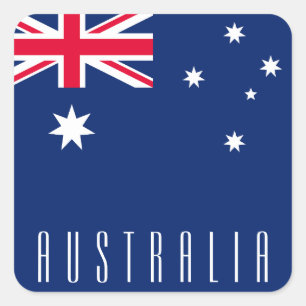 Vlag van Australië Vierkante Sticker