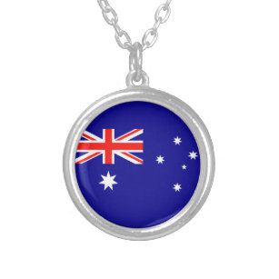 Vlag van Australië Zilver Vergulden Ketting