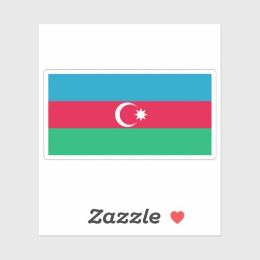 Vlag van Azerbeidzjan (1991-2013) Sticker (Vel)