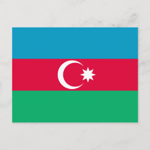 Vlag van Azerbeidzjan Blue Red Green Crescent Moon Briefkaart