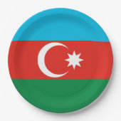 Vlag van Azerbeidzjan Papieren Bordje (Voorkant)