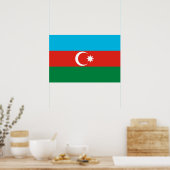 Vlag van Azerbeidzjan Poster (Keuken)