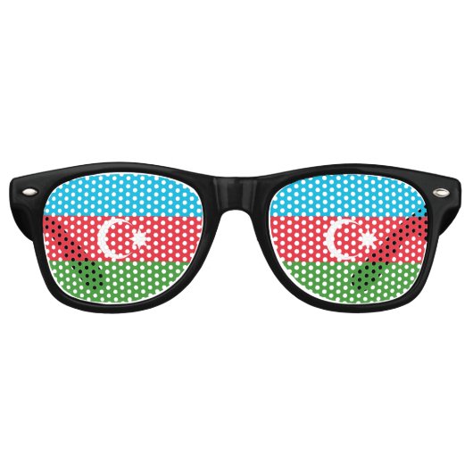 Vlag van Azerbeidzjan Retro Zonnebril (Voorkant)