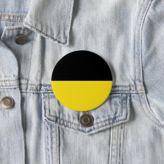 Vlag van Baden Württemberg (Duitse staat) Ronde Button 7,6 Cm (In situ)