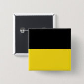 Vlag van Baden Württemberg (Duitse staat) Vierkante Button 5,1 Cm (Voorkant /achterkant)