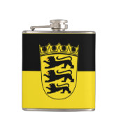 Vlag van Baden-Württemberg Hip Flask Heupfles (Voorkant)