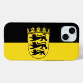 Vlag van Baden-Württemberg Hoesje-Mate iPhone Case (Achterkant (horizontaal))