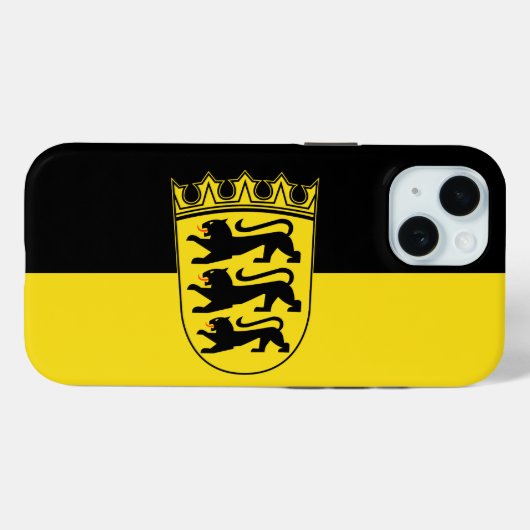 Vlag van Baden-Württemberg Hoesje-Mate iPhone Case (Achterkant (horizontaal))