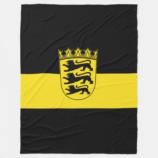 Vlag van Baden-Württemberg op de rugleuning Fleece Deken (Voorkant)