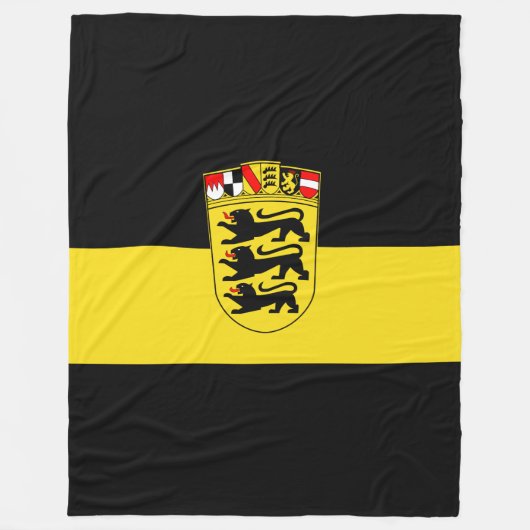 Vlag van Baden-Württemberg op de rugleuning Fleece Deken (Voorkant)