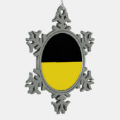 Vlag van Baden-Württemberg Snowflake Pewter Christ Tin Sneeuwvlok Ornament (Links)