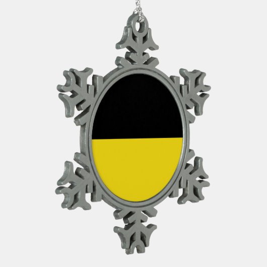 Vlag van Baden-Württemberg Snowflake Pewter Christ Tin Sneeuwvlok Ornament (Links)