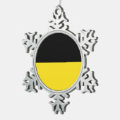 Vlag van Baden-Württemberg Snowflake Pewter Christ Tin Sneeuwvlok Ornament (Rechts)
