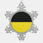 Vlag van Baden-Württemberg Snowflake Pewter Christ Tin Sneeuwvlok Ornament (Voorkant)