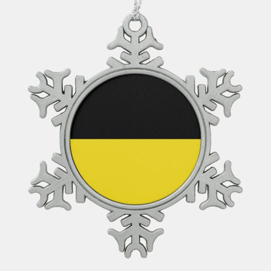 Vlag van Baden-Württemberg Snowflake Pewter Christ Tin Sneeuwvlok Ornament (Voorkant)