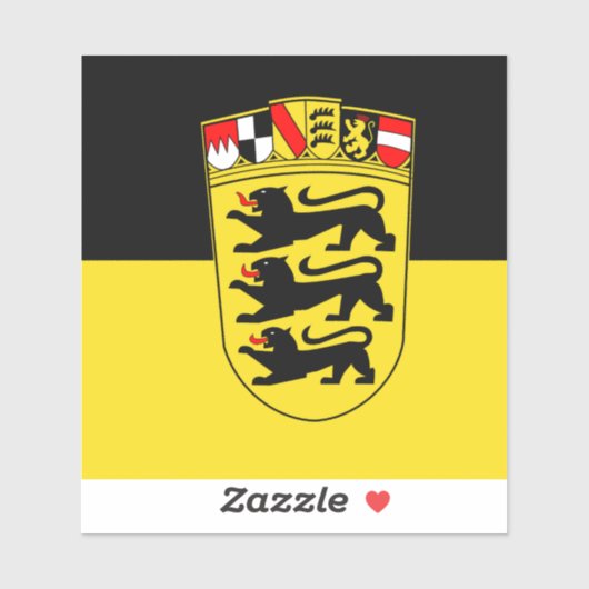 Vlag van Baden-Württemberg Vinyl Sticker (Vel)