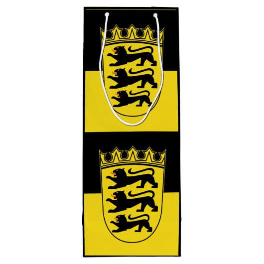 Vlag van Baden-Württemberg Wine Gift Bag Wijn Cadeautas (Achterkant)