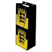 Vlag van Baden-Württemberg Wine Gift Bag Wijn Cadeautas (Voorkant Gekanteld)