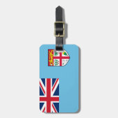 Vlag van Bagagelabel van Fiji met lederriem (Voorkant verticaal)