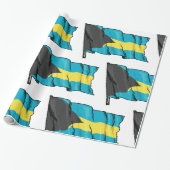 Vlag van Bahama's Cadeaupapier (Uitgerold)