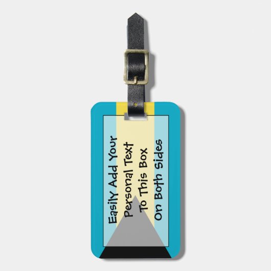 Vlag van Bahama's Easy ID Bagagelabel (Voorkant verticaal)