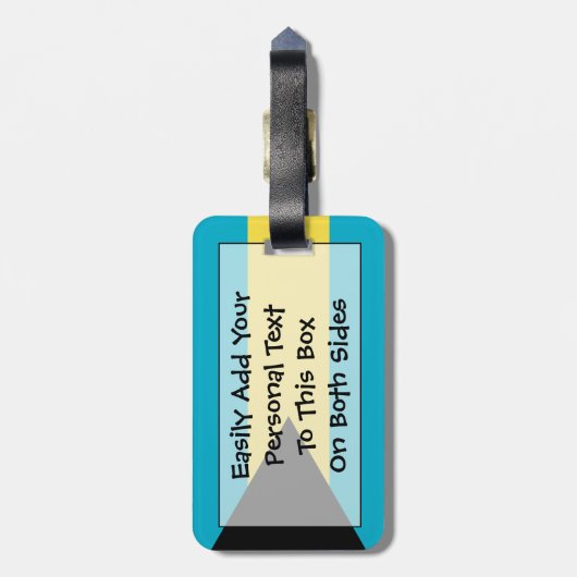 Vlag van Bahama's Easy ID Bagagelabel (Achterkant verticaal)