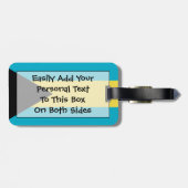 Vlag van Bahama's Easy ID Bagagelabel (Achterkant horizontaal)